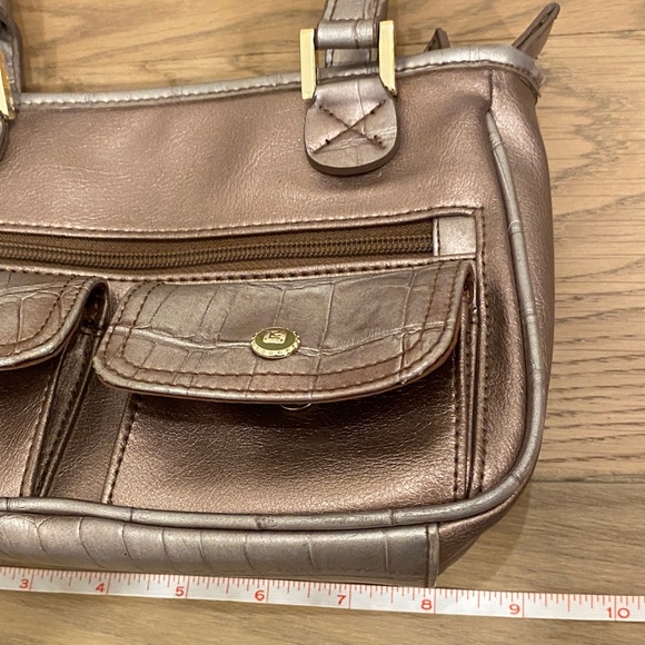 Y2K Liz Claiborne Rose Gold Shoulder Bag - Picture 10 of 13